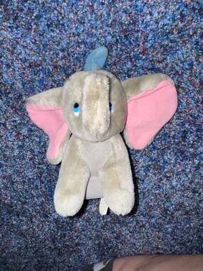 Vintage Walt Disney Productions Dumbo Elephant Plush Stuffed Animal Toy